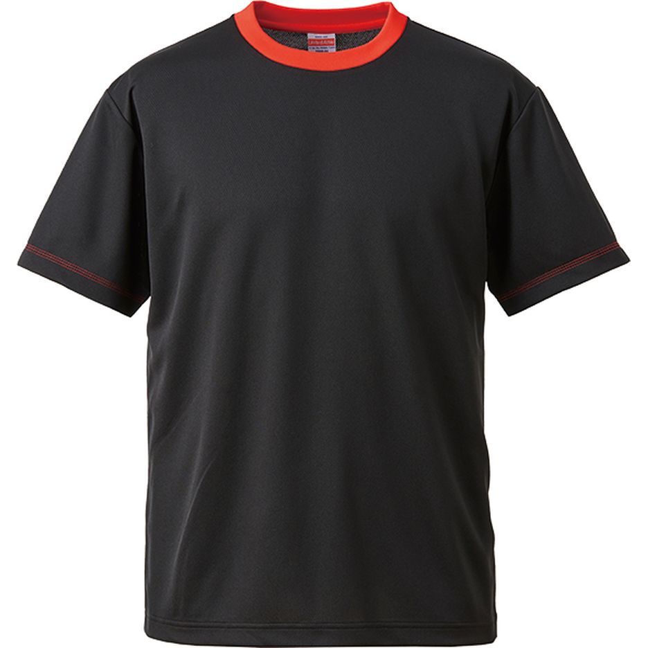 ブラック×レッド｜ソフトドライTシャツ